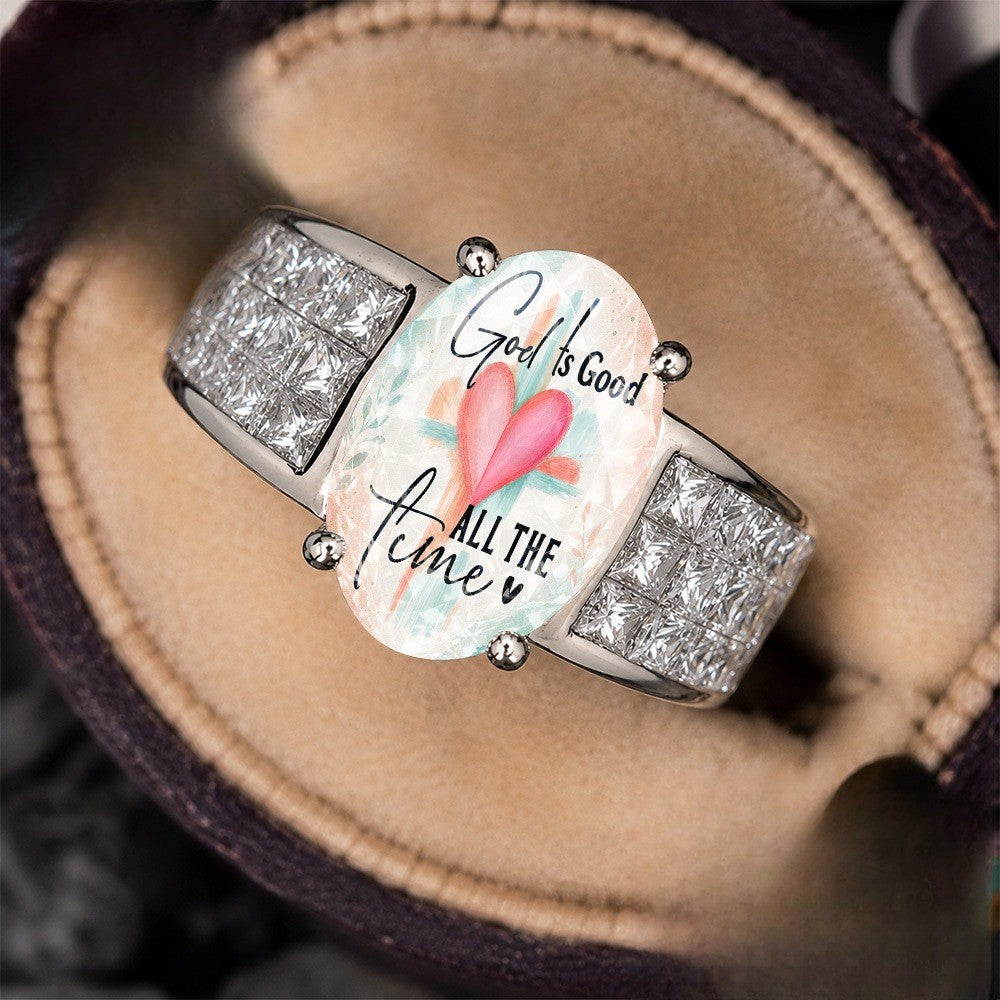 God Is Good Heart Ring