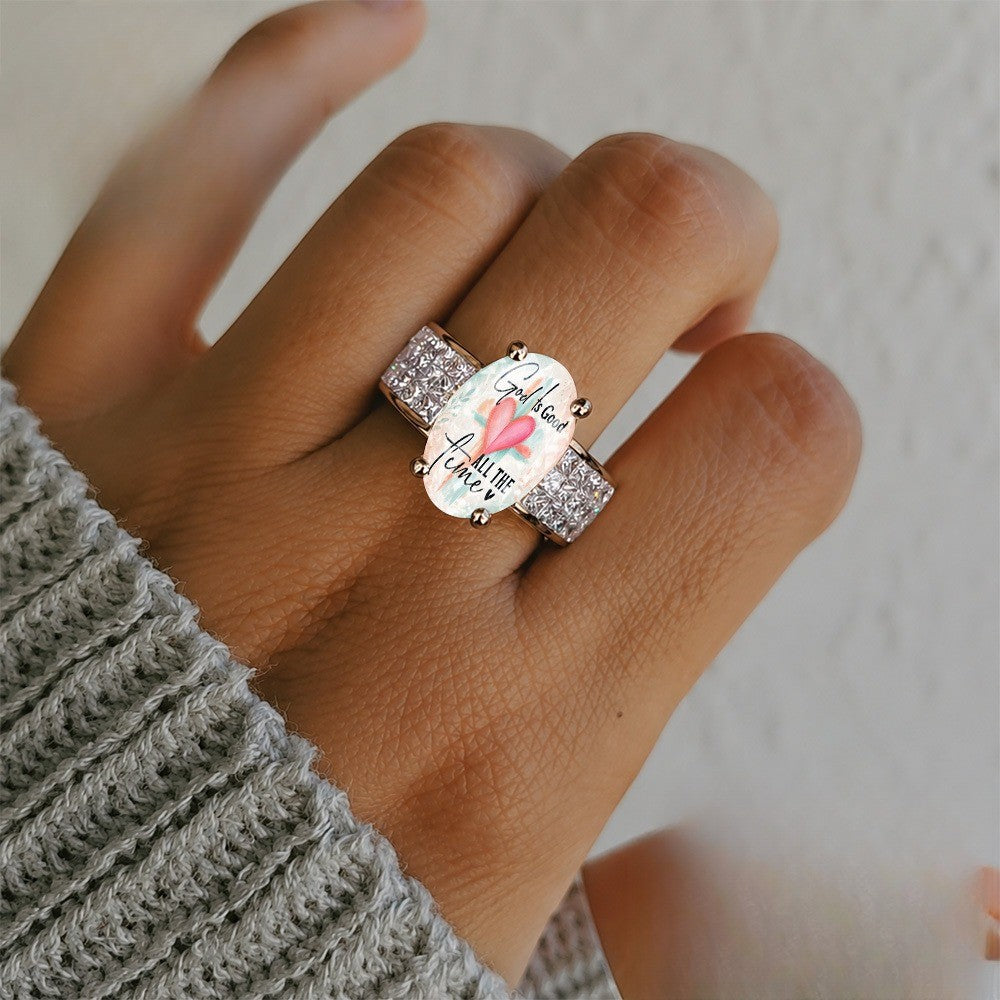 God Is Good Heart Ring