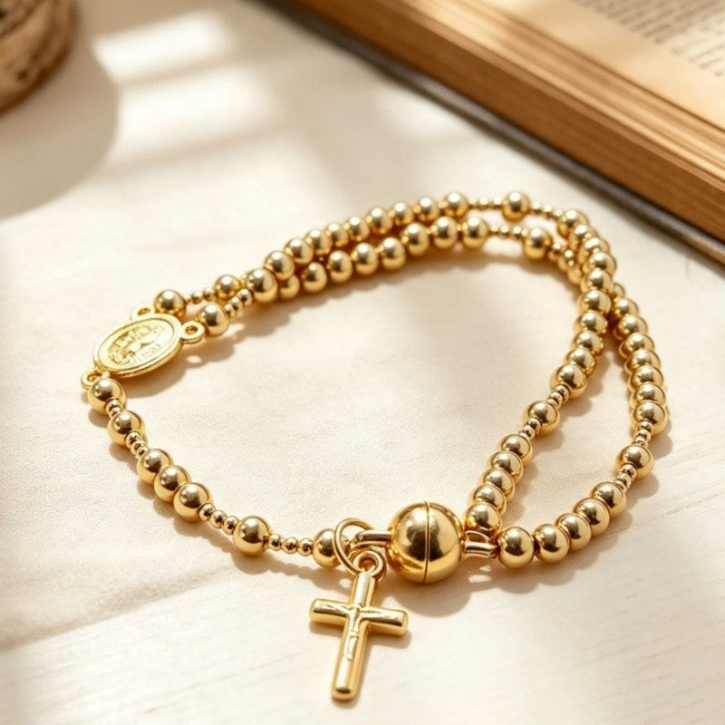 Faith Cross Bead Bracelet