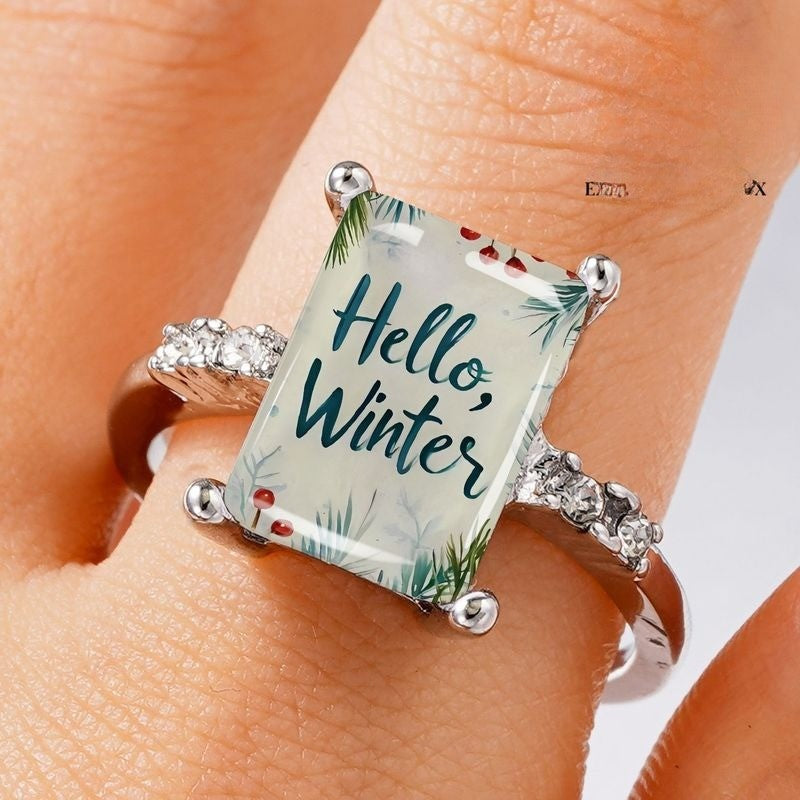 Hello Winter Rectangular Ring