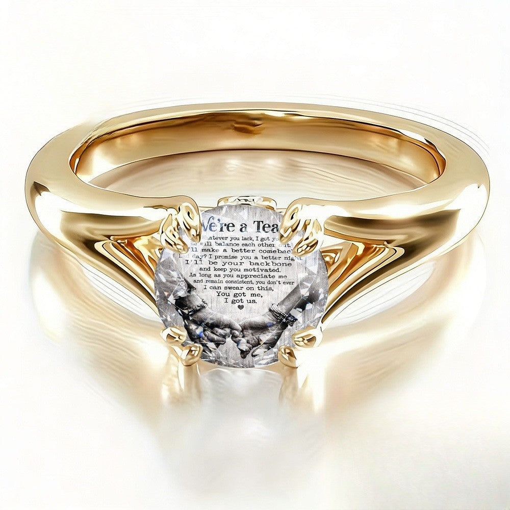 Twisted Arm Message Ring