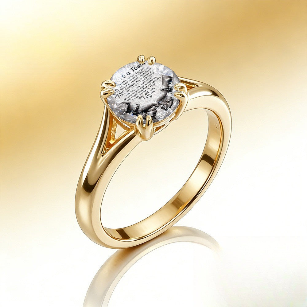 Twisted Arm Message Ring