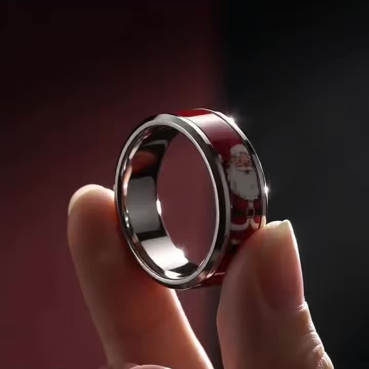 Red Santa Claus Inlay Ring