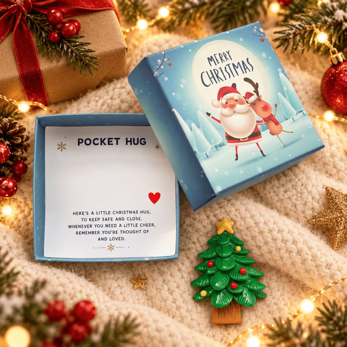 Christmas Tree Pocket Hug Box