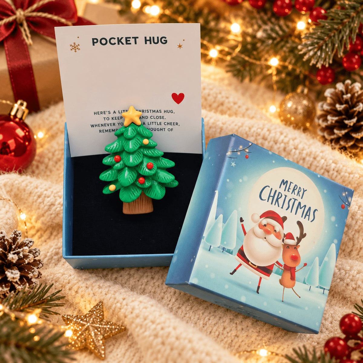 Christmas Tree Pocket Hug Box