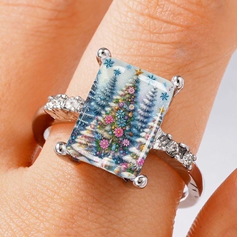 Winter Forest Rectangular Ring