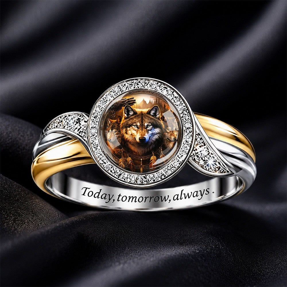 Wolf Forest Scene Ring