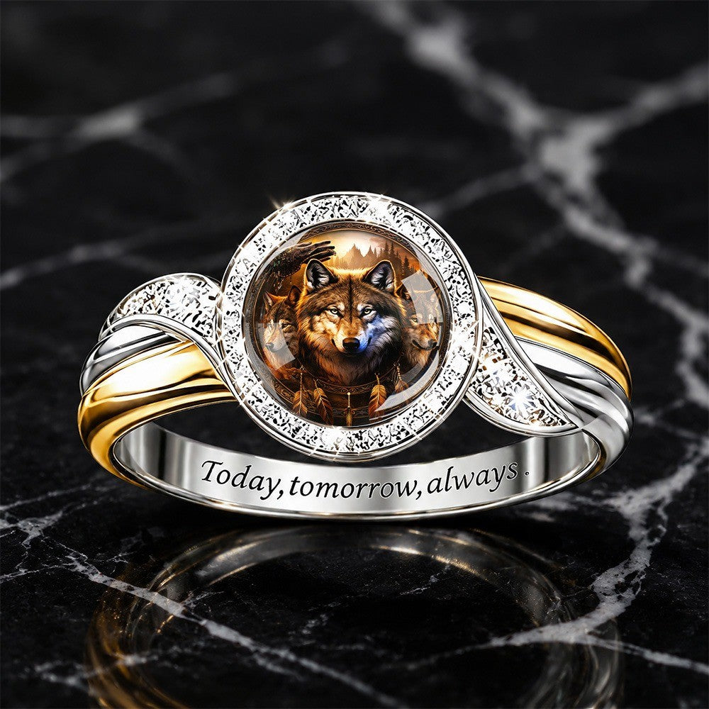 Wolf Forest Scene Ring