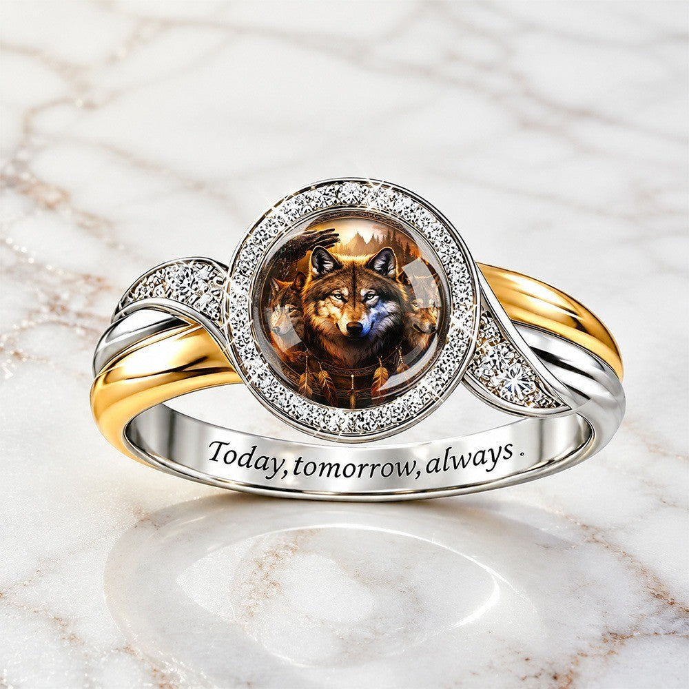 Wolf Forest Scene Ring