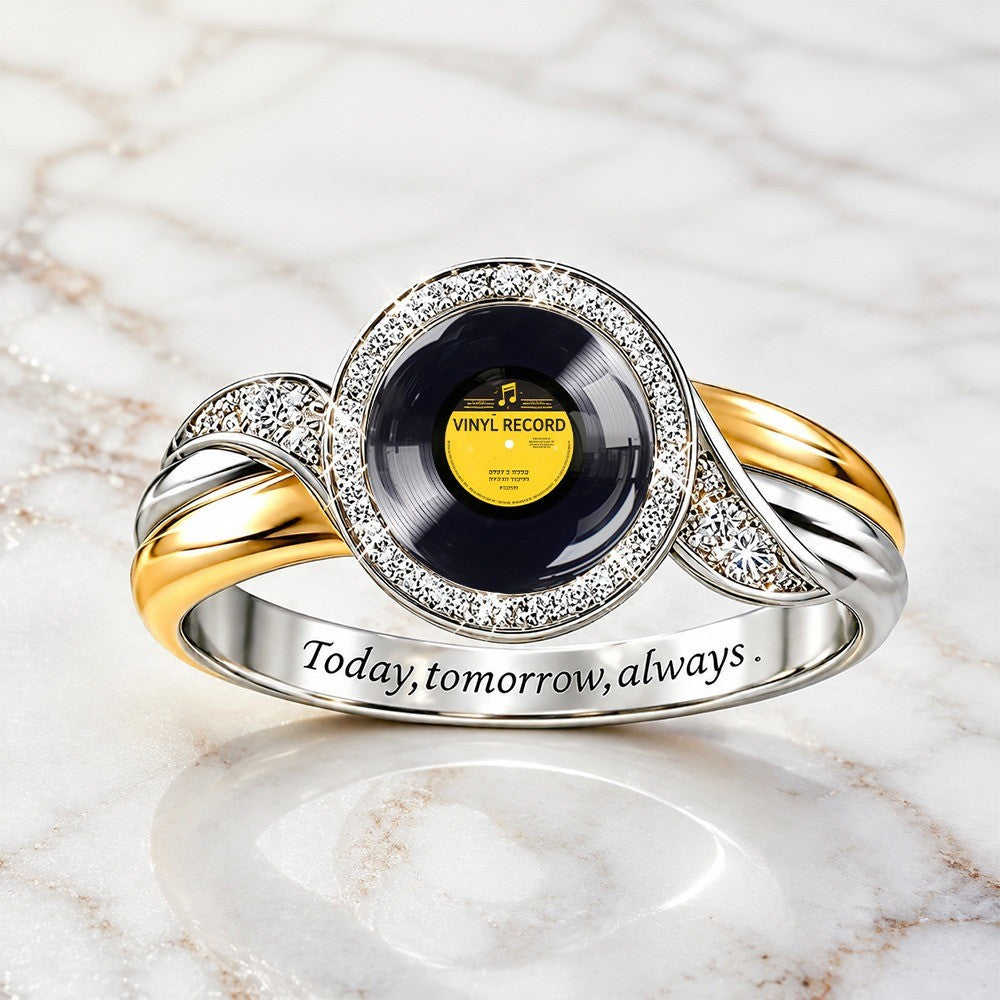 Vinyl Record Statement Ring