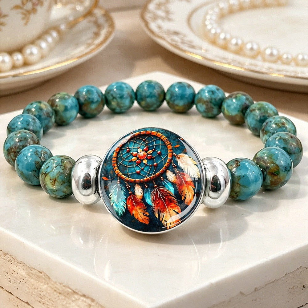 Dreamcatcher Feather Bead Bracelet