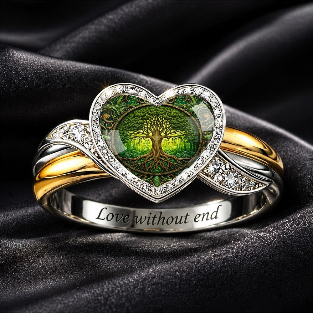 Tree of Life Heart Ring