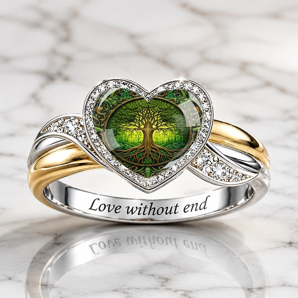 Tree of Life Heart Ring