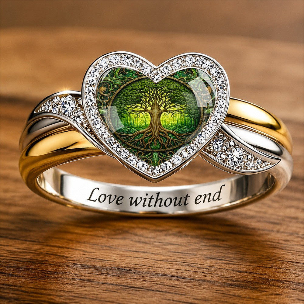 Tree of Life Heart Ring