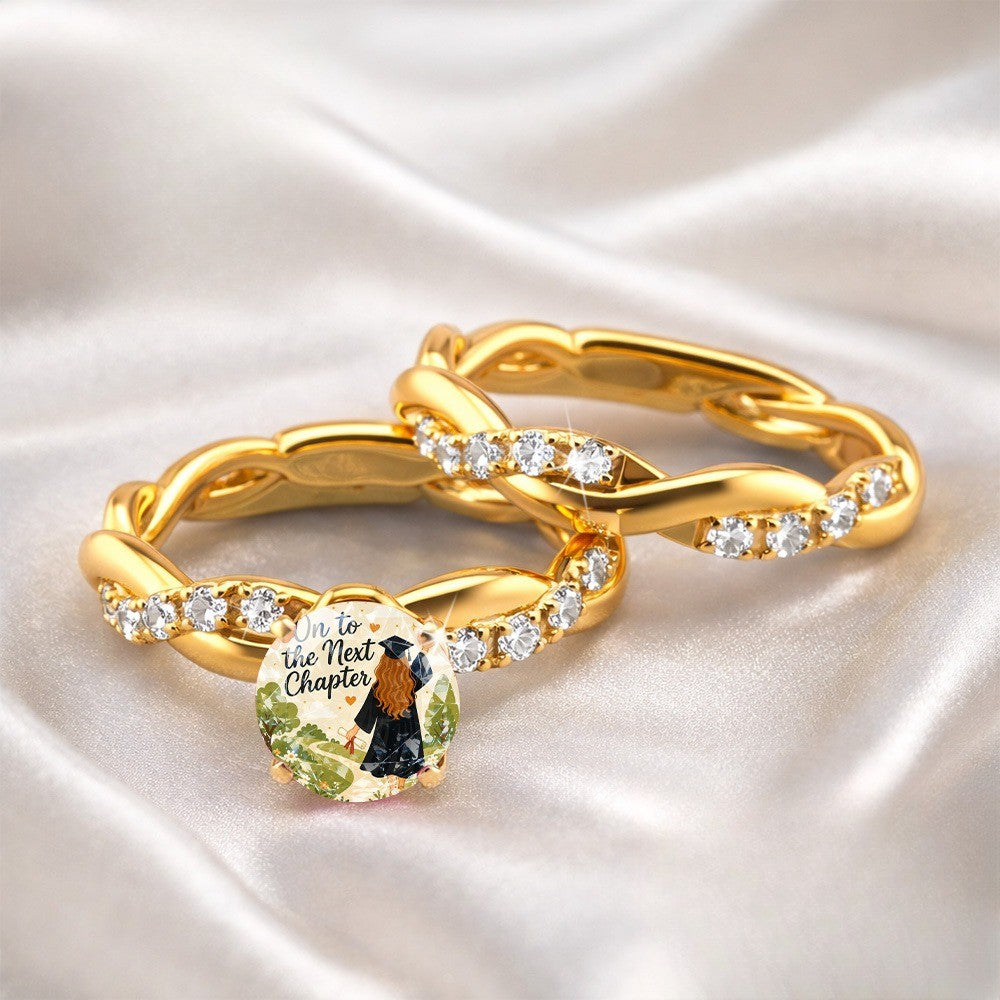 Graduate Glass Stone Ring