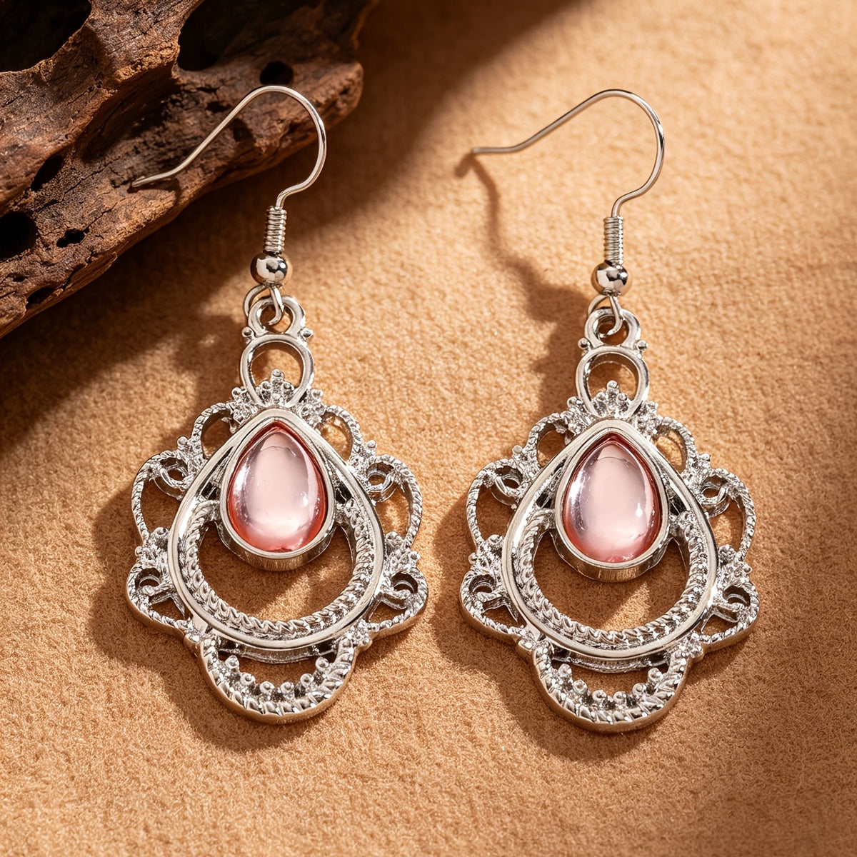 Ornate Filigree Teardrop Earrings