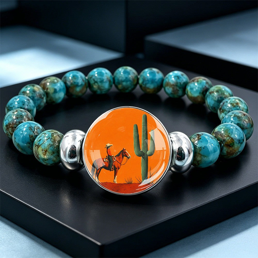 Western Cowboy Cabochon Bracelet