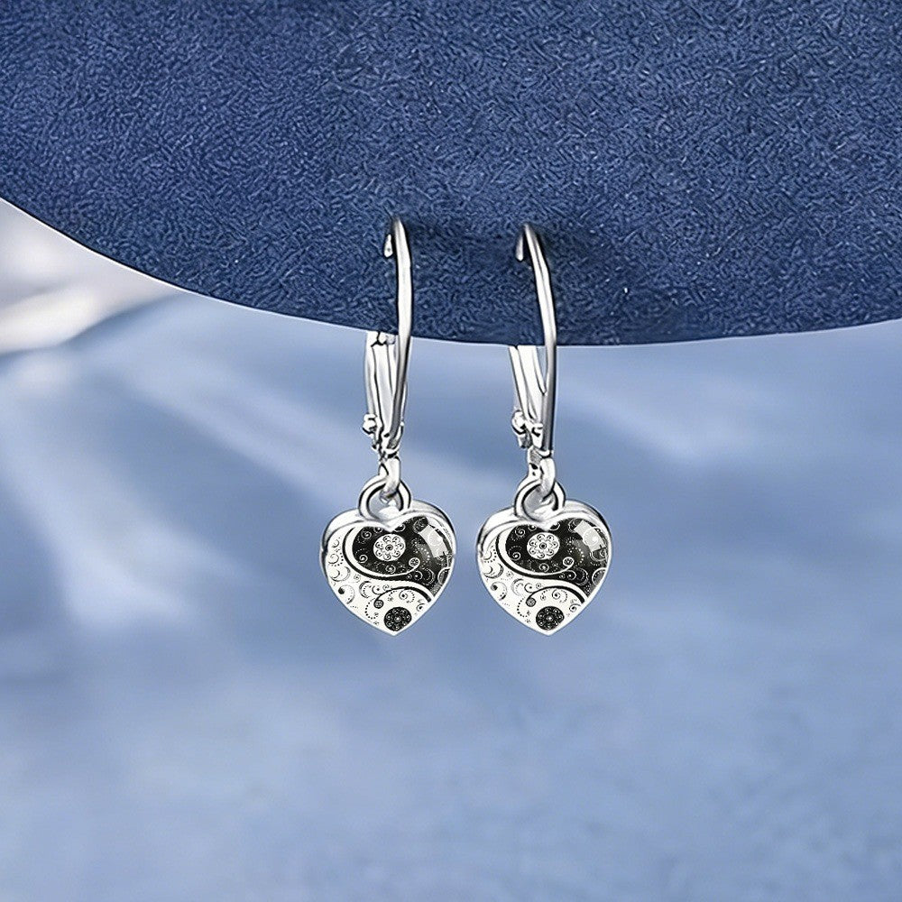 Yin Yang Heart Earrings