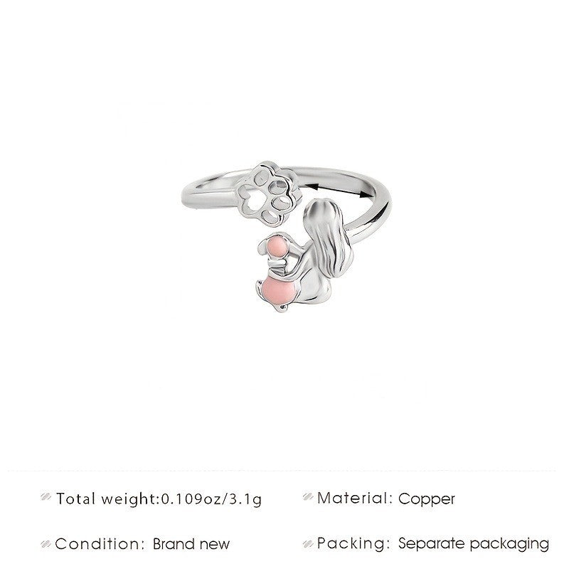 Paw & Puppy Adjustable Ring