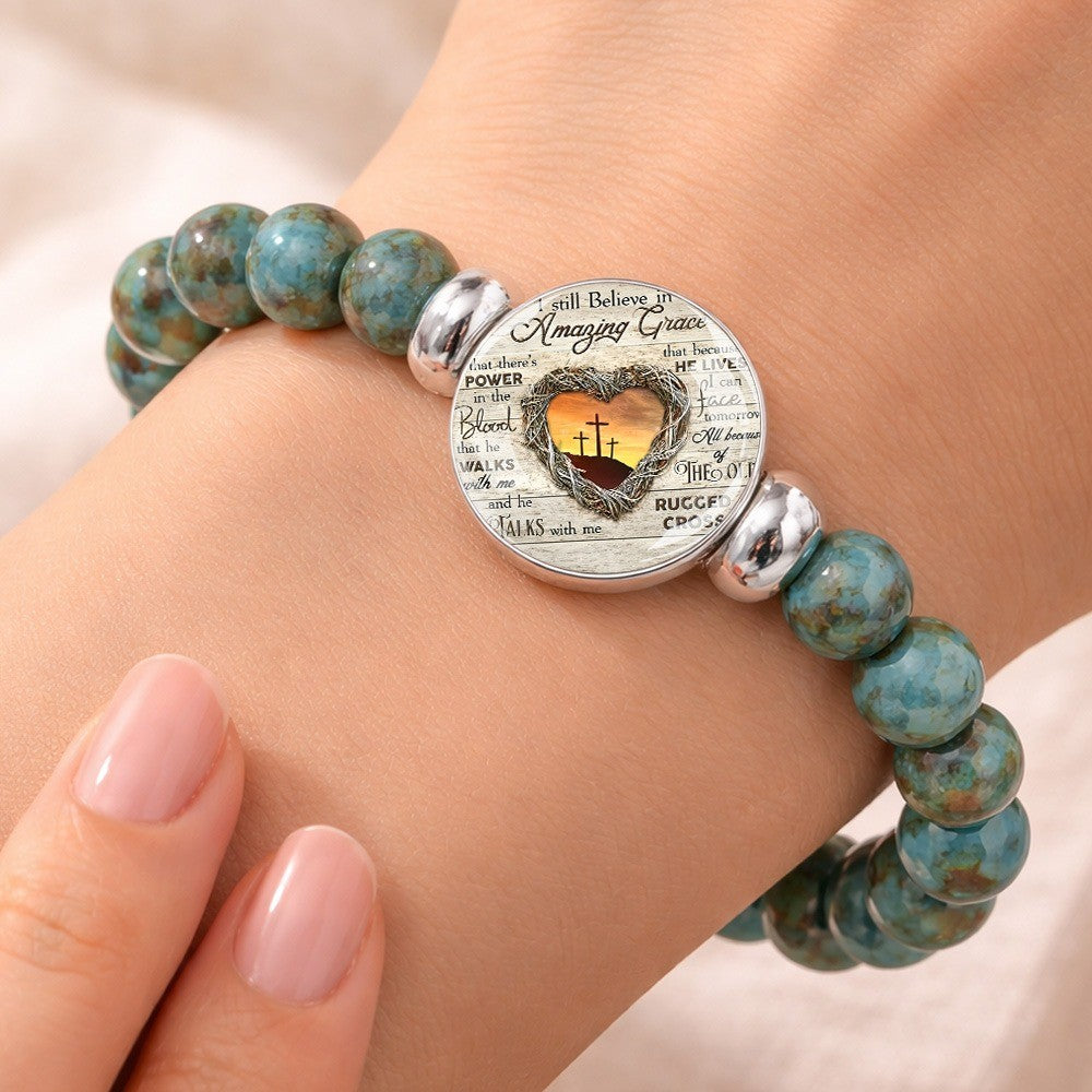 Amazing Grace Turquoise Bead Bracelet