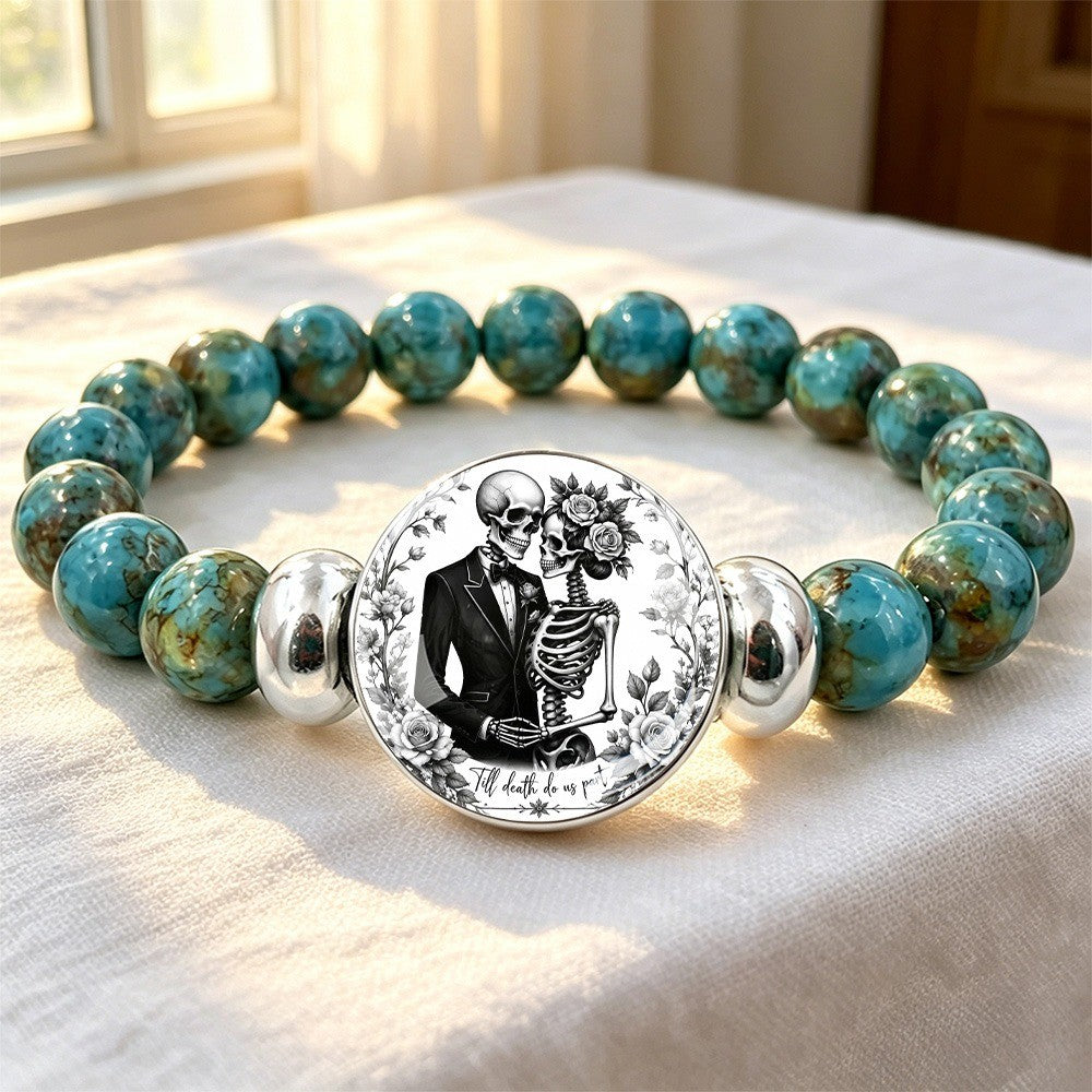 Skeleton Couple Turquoise Bracelet