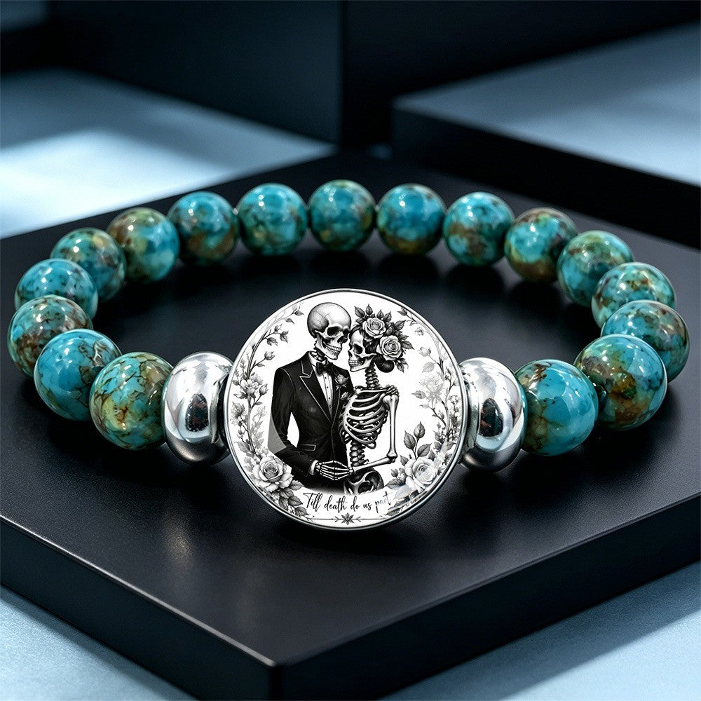 Skeleton Couple Turquoise Bracelet