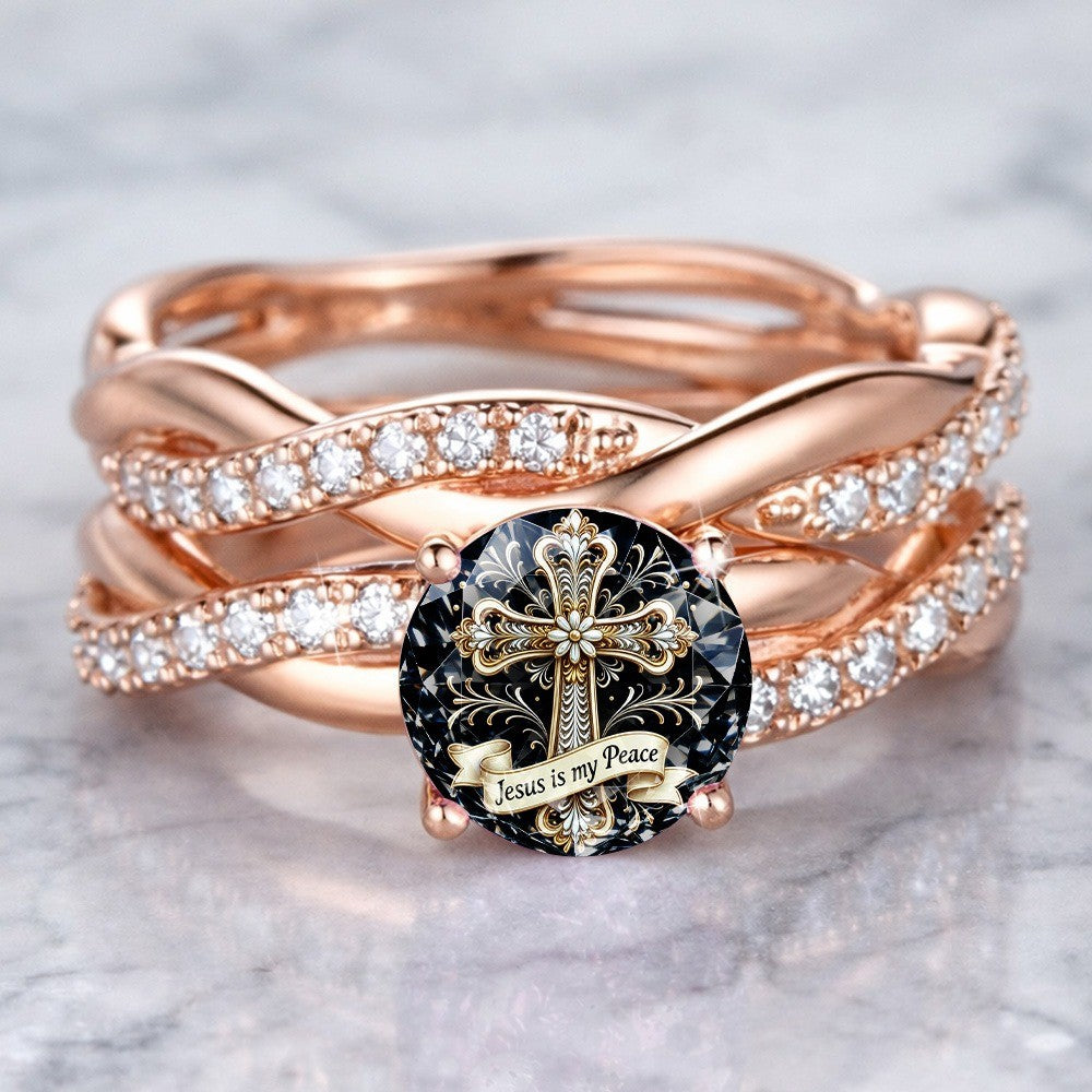 Cross & Peace Statement Ring