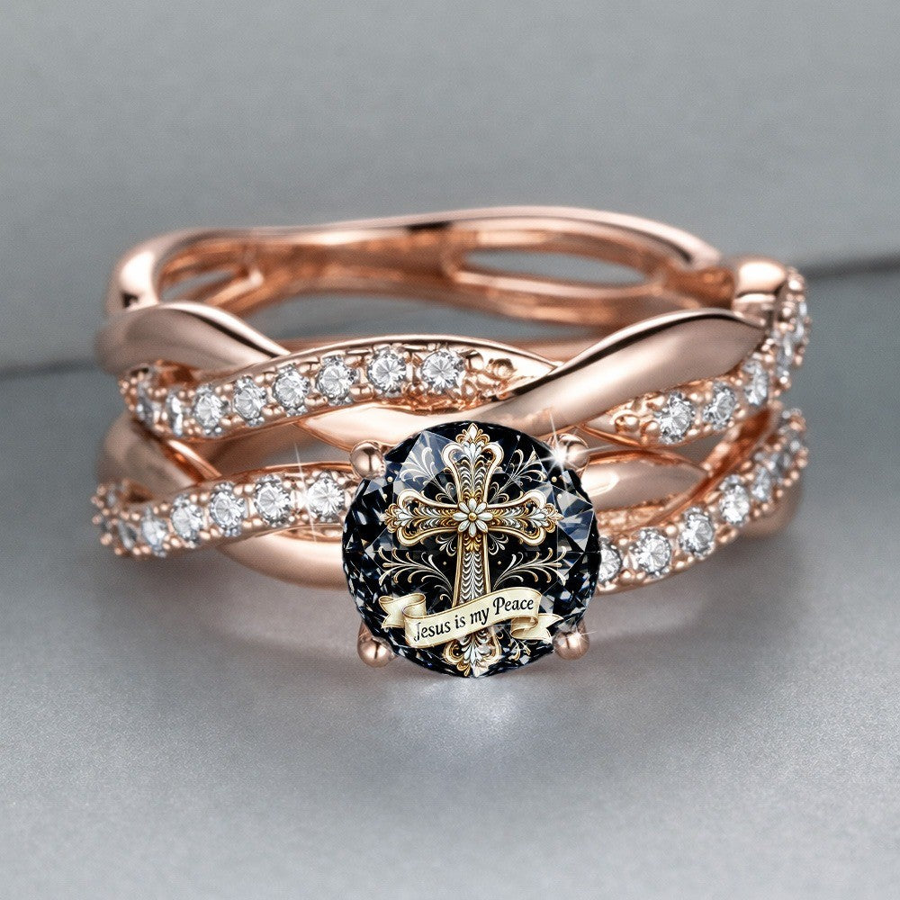 Cross & Peace Statement Ring