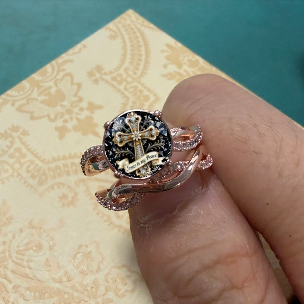 Cross & Peace Statement Ring