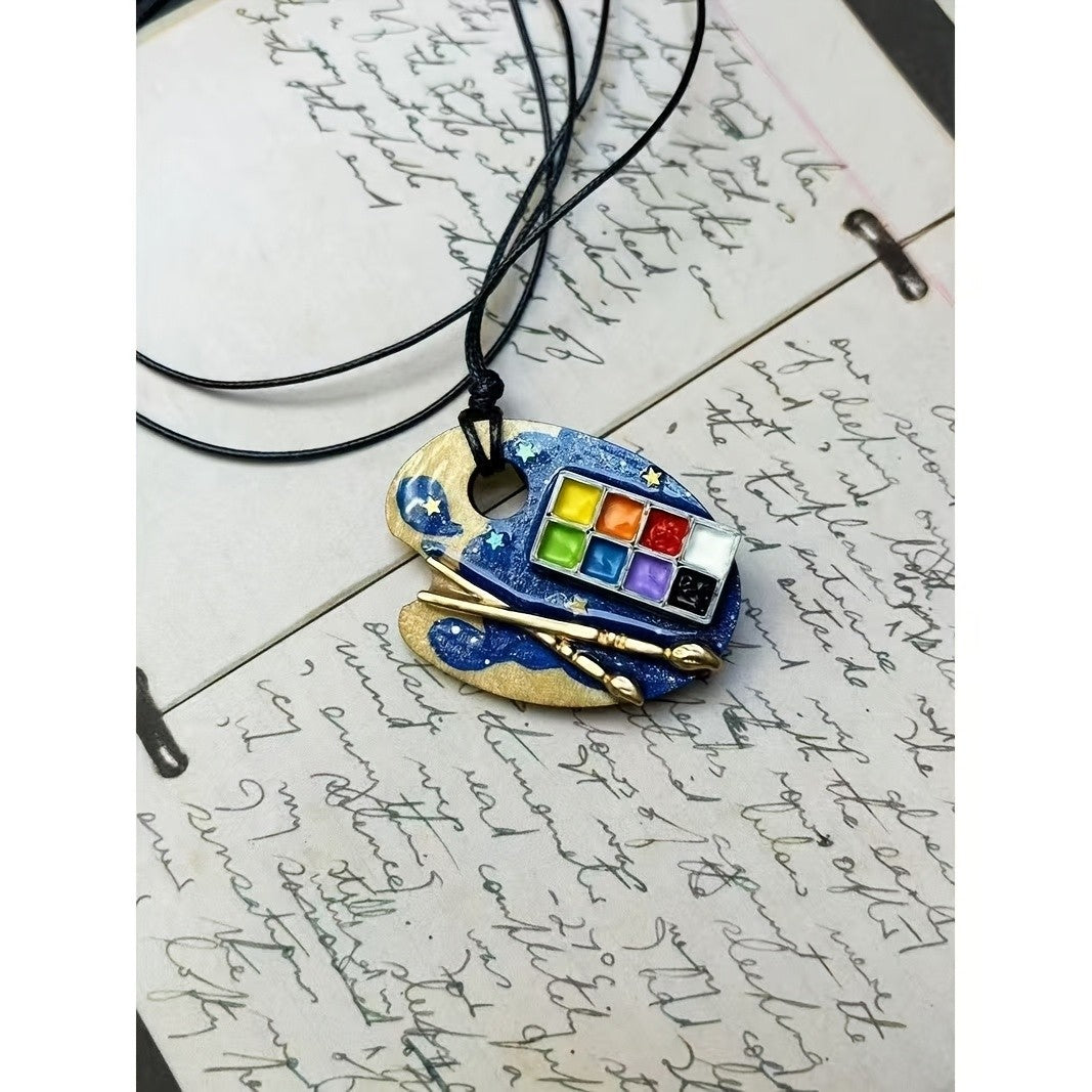 Colorful Paint Palette Necklace