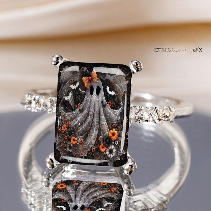 Ghost & Bat Rectangular Ring