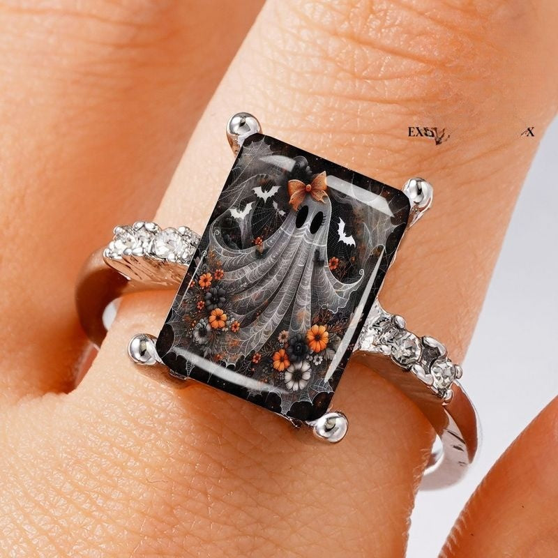 Ghost & Bat Rectangular Ring