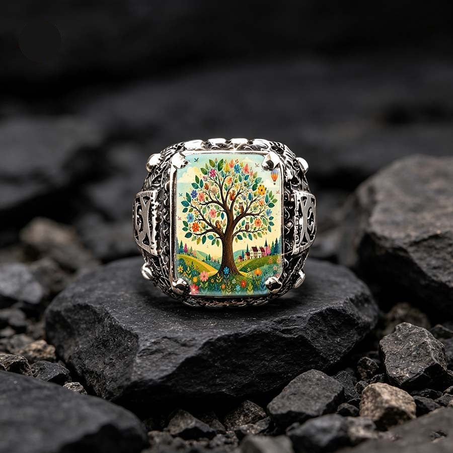 Colorful Tree Square Ring