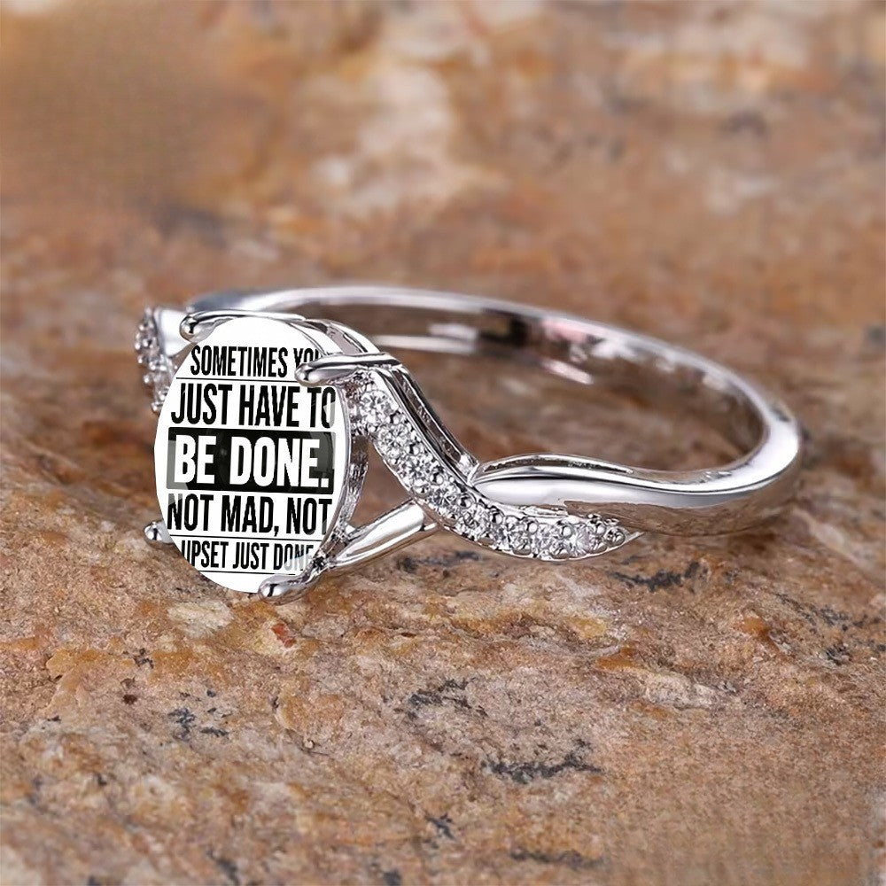 Twisted Crystal Statement Ring