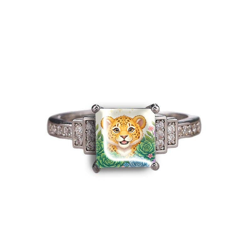 Cub & Succulent Square Ring