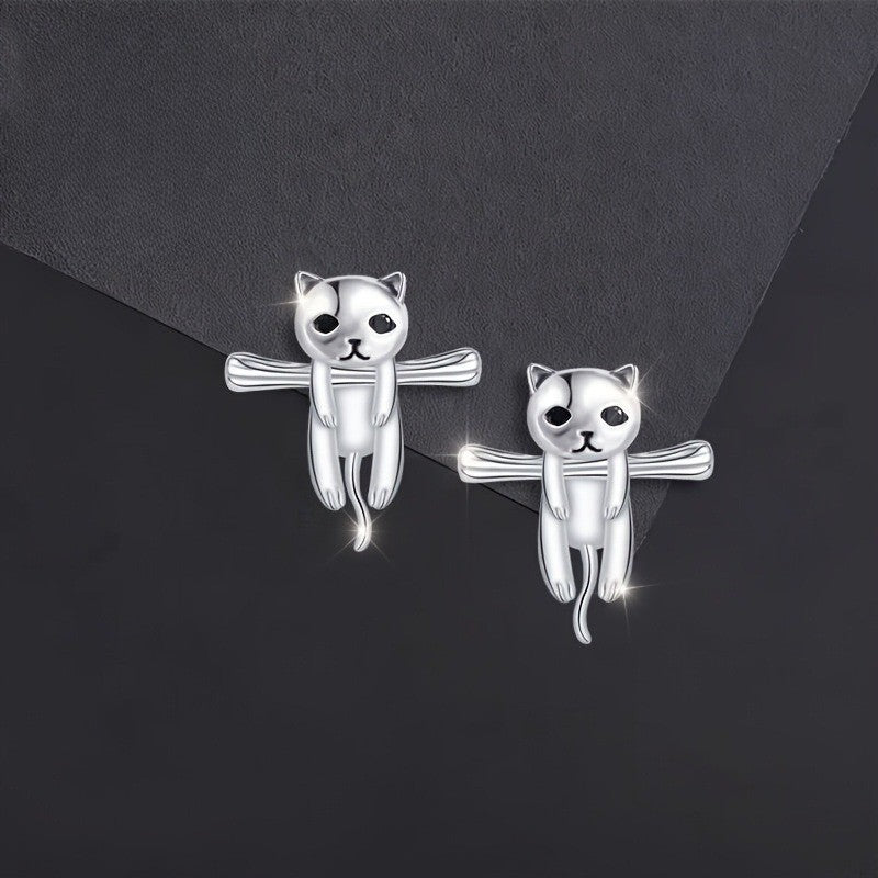 Lazy Cat Stud Earrings