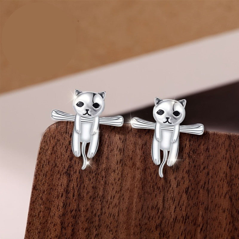 Lazy Cat Stud Earrings