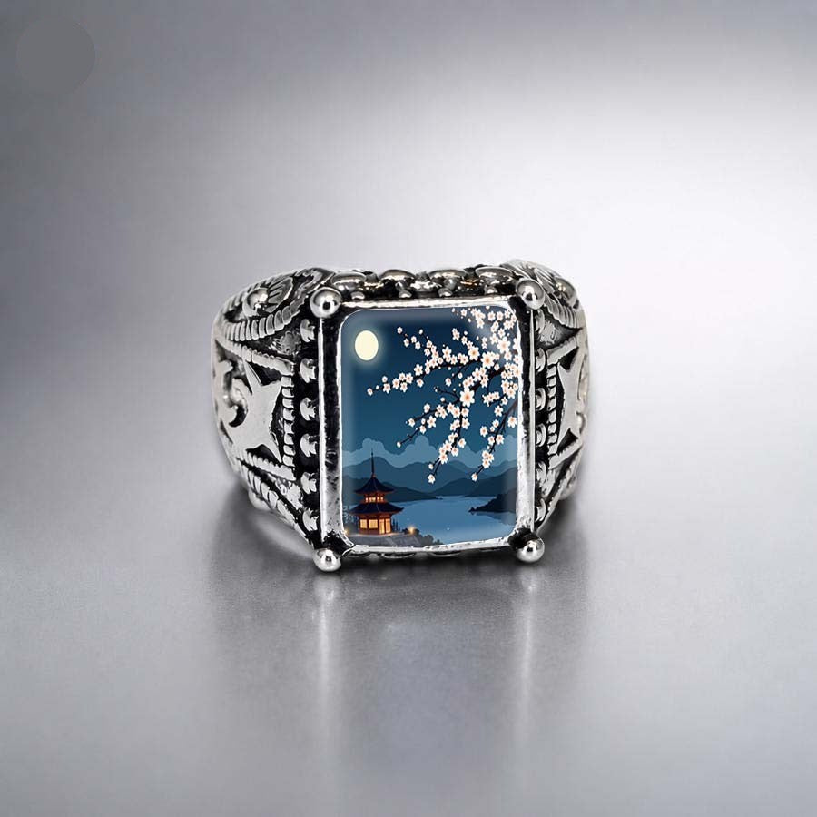 Moonlit Pavilion Square Ring