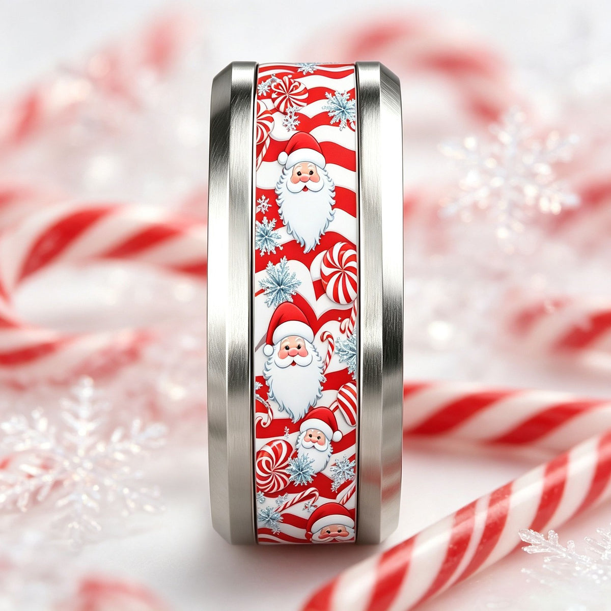 Santa Candy Cane Ring