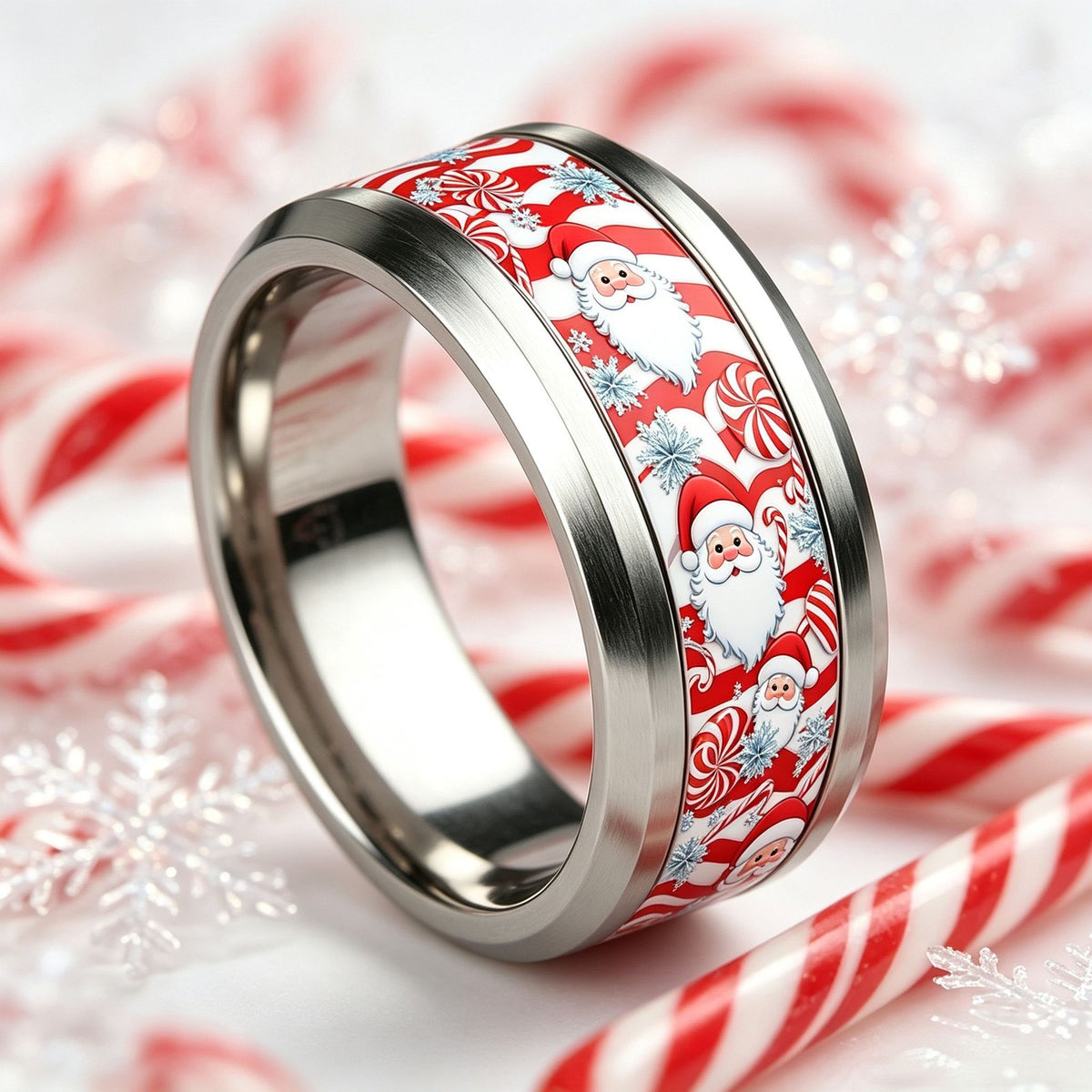 Santa Candy Cane Ring