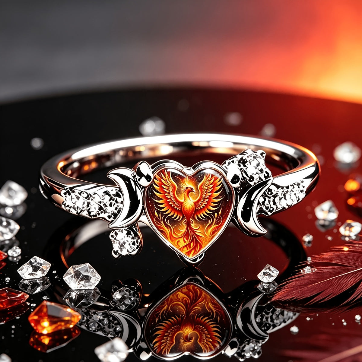 Phoenix Heart Ring