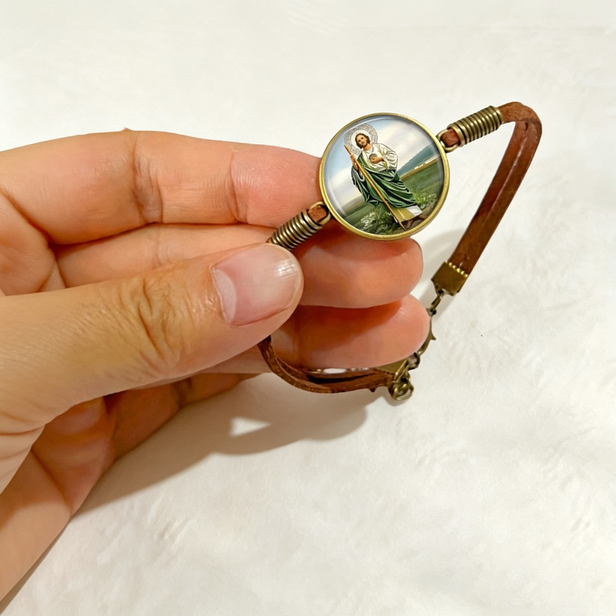 Saint Jude Glass Dome Bracelet