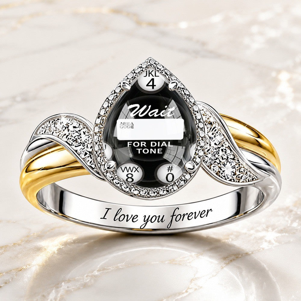 Engraved Dial Tone Ring