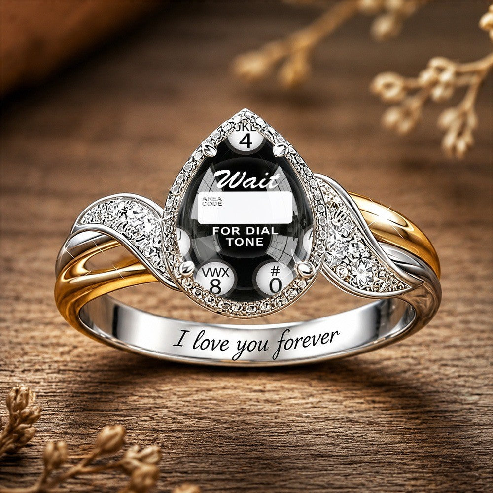 Engraved Dial Tone Ring