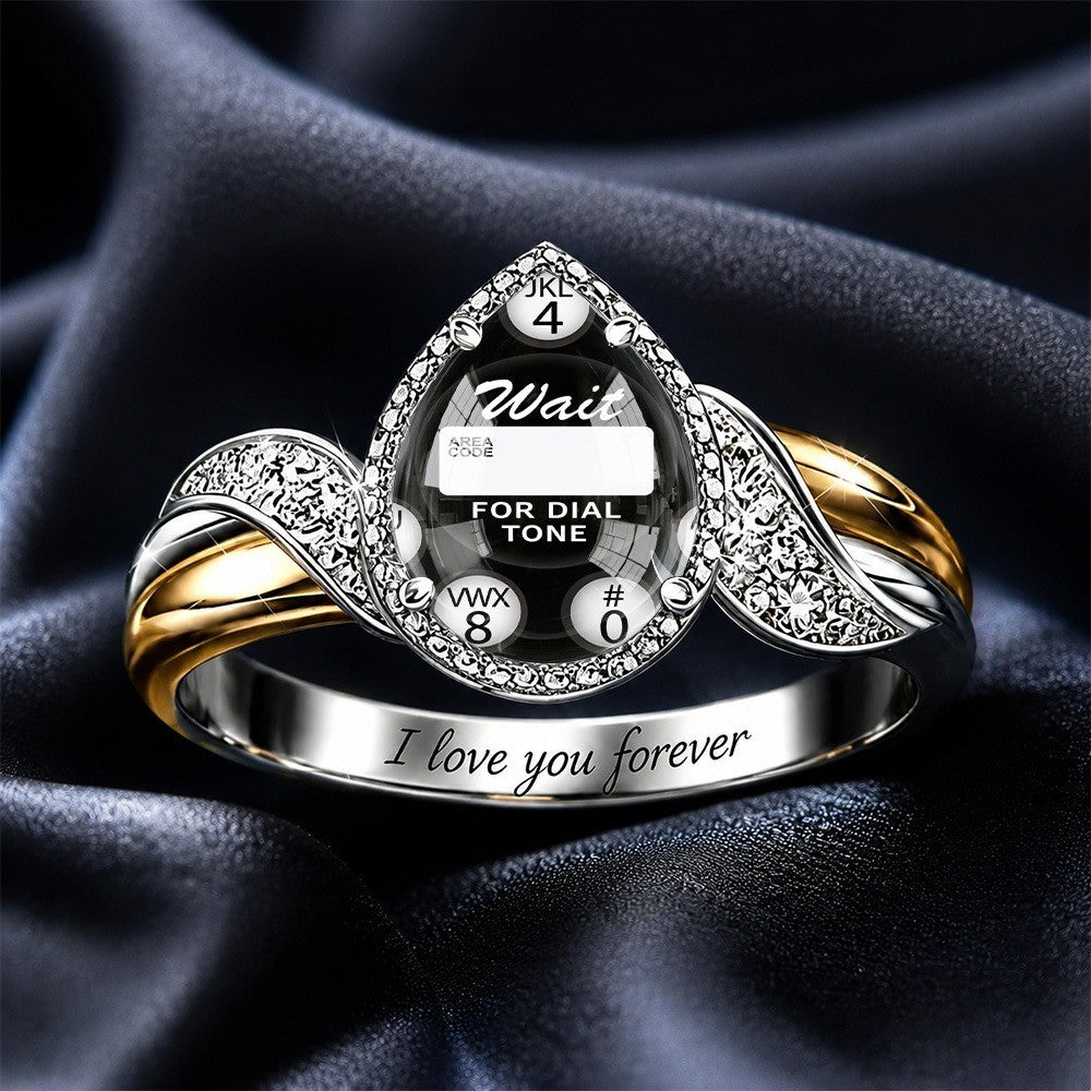 Engraved Dial Tone Ring