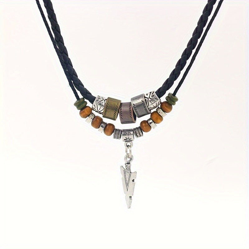 Braided Arrow Bead Necklace