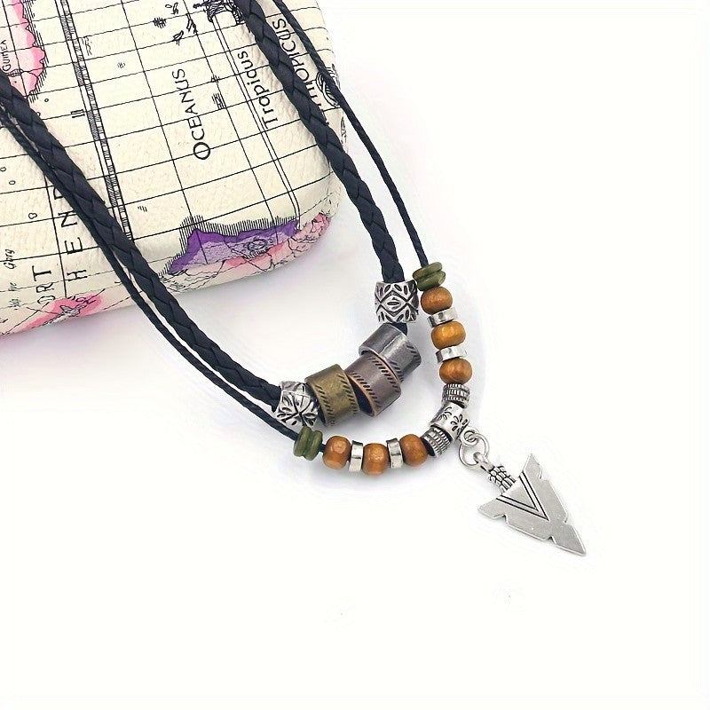 Braided Arrow Bead Necklace