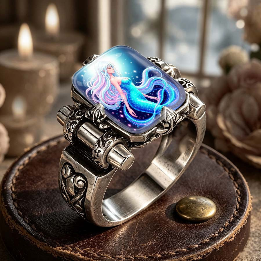 Mermaid Glass Dome Ring