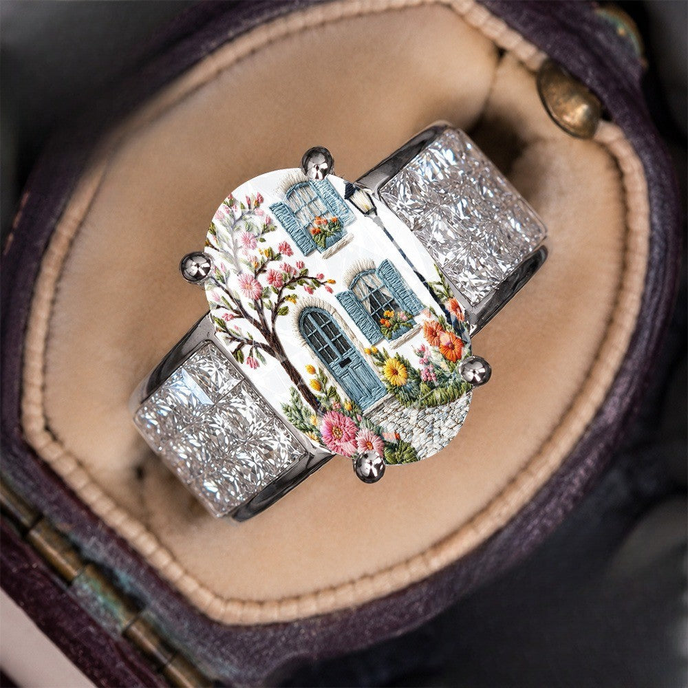 Painted Cottage Oval Ring