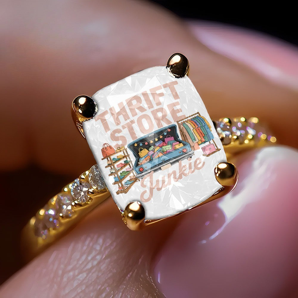 Thrift Store Square Ring